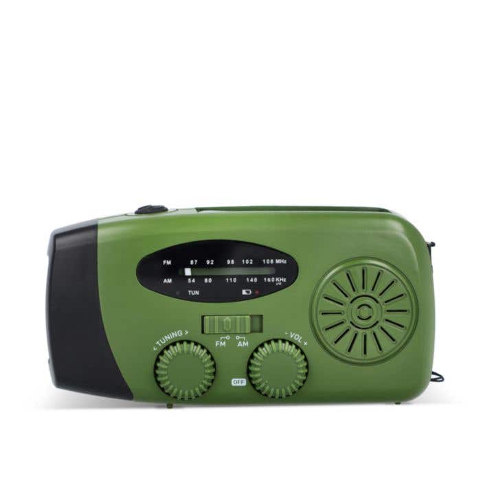 SafeSound Radio d'urgence solaire avec manivelle