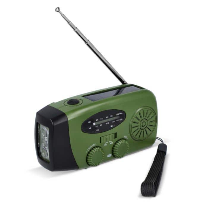 SafeSound Radio d'urgence solaire avec manivelle