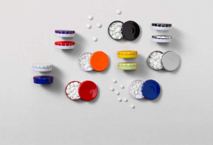 Boîte de pastilles de menthe à cliquer