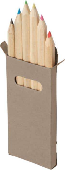 Kleurpotlodenset Gigi | 6 kleuren | Hout