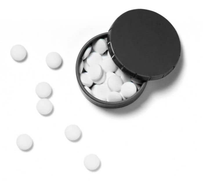 Bo&icirc;te de pastilles de menthe &agrave; cliquer