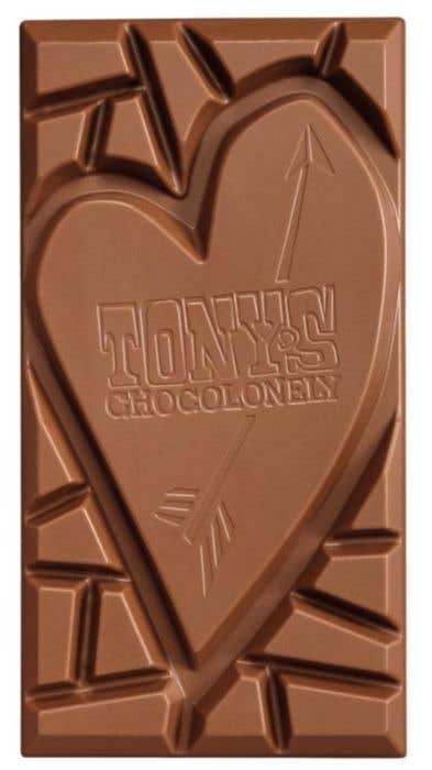 Tony's Chocolonely Chocolat au lait Rose Framboise Tout droit de mon cœur de chocolat [180 grammes]