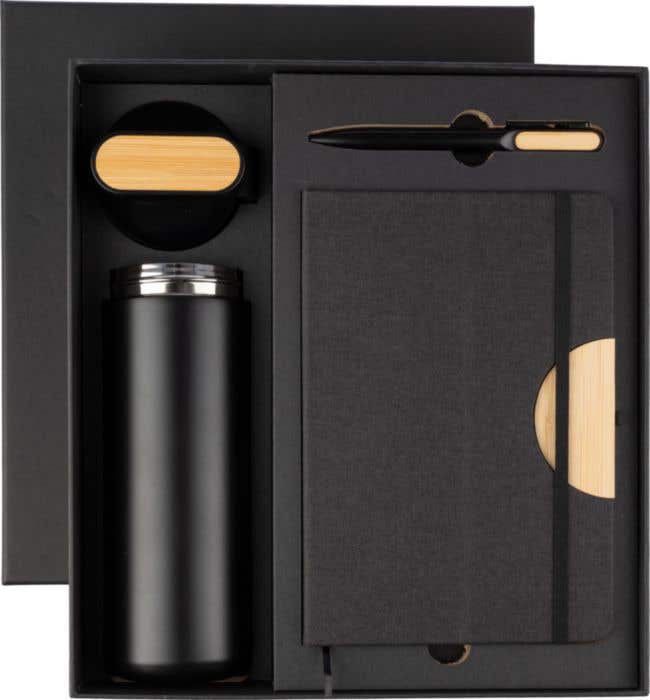 Coffret cadeau gourde, stylo et carnet Kurt