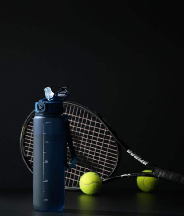 Gourde | PET recyclé | 1 l | Avec paille