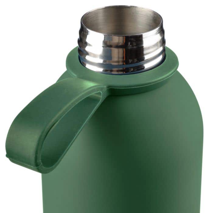 Drinkfles Sena | 500 ml | Gerecycleerd RVS | Dubbelwandig | Draaglus | Rubberen afwerking
