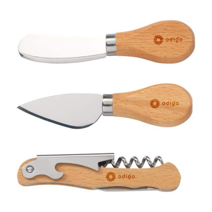 Wooosh kaas- en wijnset Borgones | FSC® hout | 3-delig