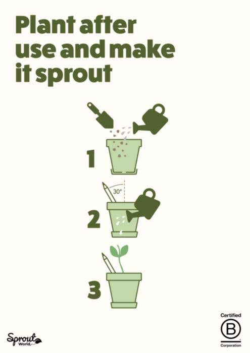 Sproutworld Set Unsharpened Pencil and Header Card