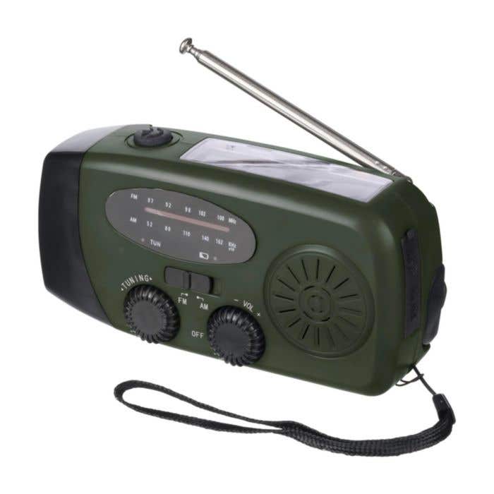 Noodradio Solan | Gerecycleerd | Solar | Powerbank | Zaklamp
