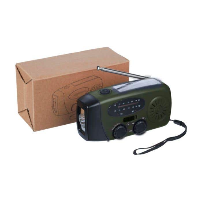 Noodradio Solan | Gerecycleerd | Solar | Powerbank | Zaklamp