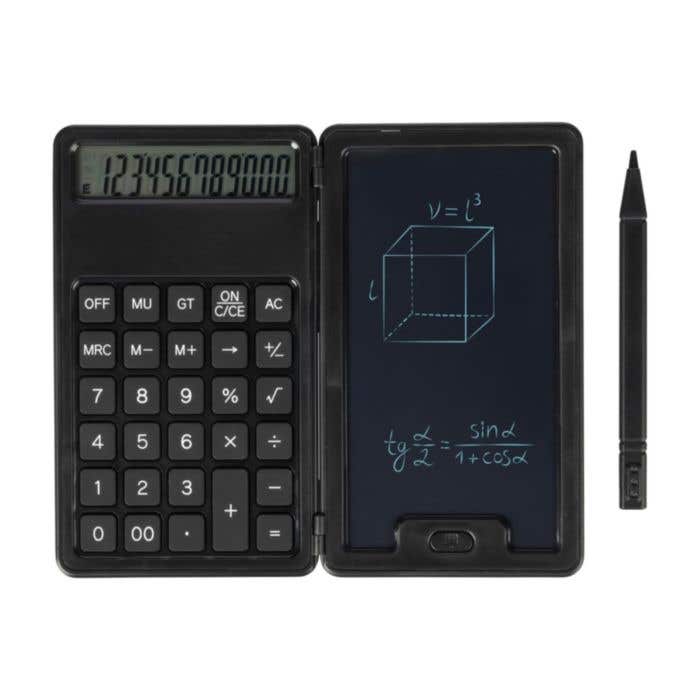 Rekenmachine Notex | Gerecycleerd | Met LCD-schrijftablet en styluspen