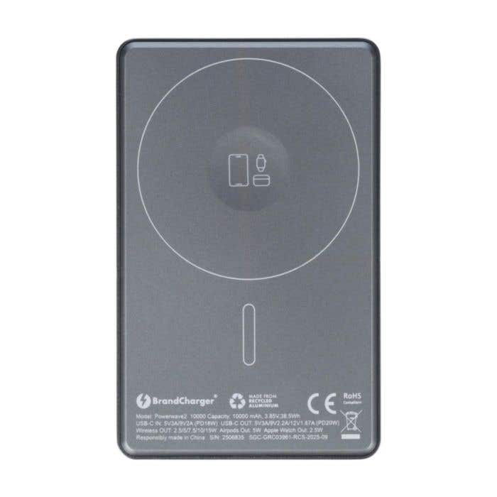 BrandCharger batterie externe Powerwave 2 | Recyclée | 10 000 mAh