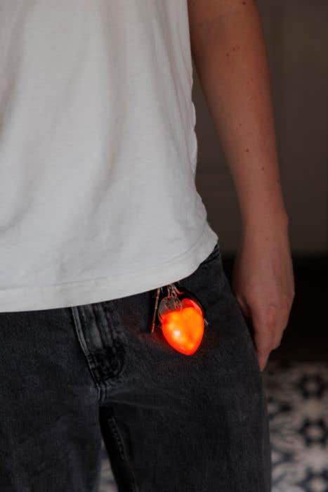 Porte-clés lumineux Gleamo | Forme cœur