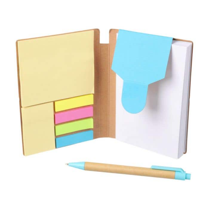 Notitieboek Quillo | A6 | Gerecycleerd | 70 pagina’s | Blanco | Sticky notes