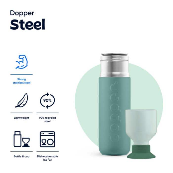 Dopper Steel | 490 ml | RVS | Gekleurde beker | Drinkfles