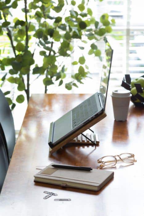 Bamboo home laptop stand