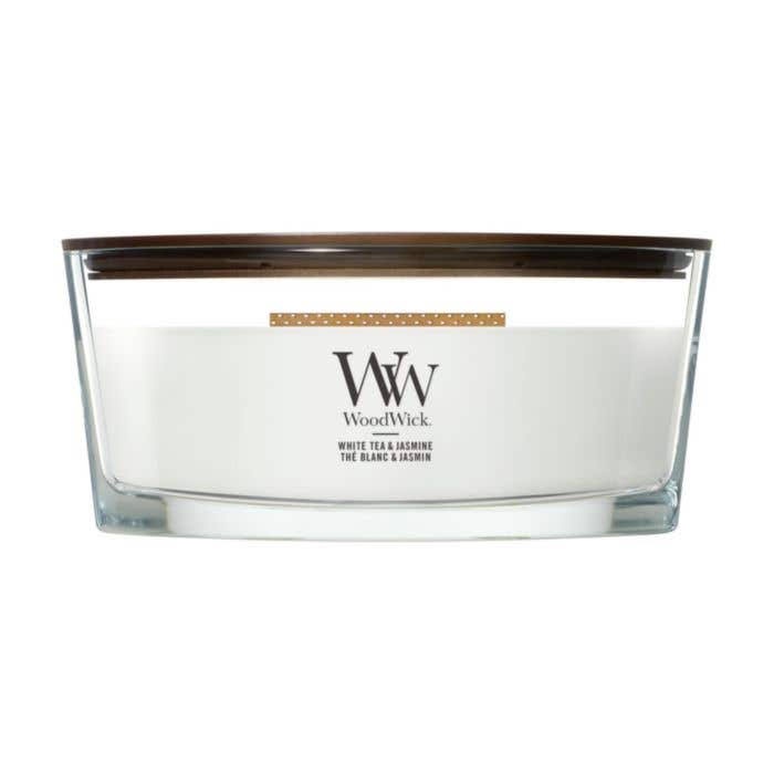 WoodWick White Tea & Jasmine Ellipse Candle