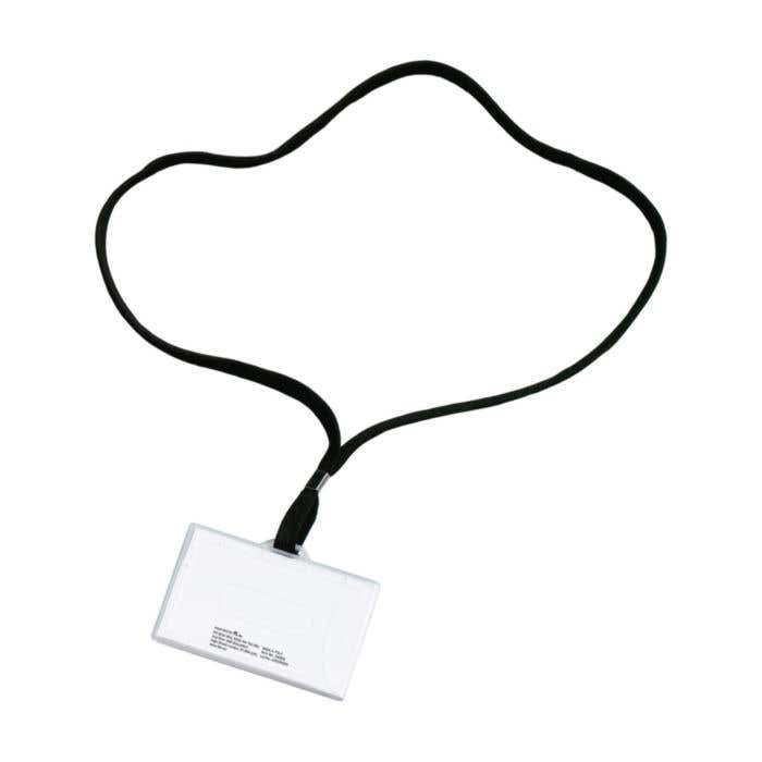 Porte-badge | Transparent | Avec cordon tour de cou 90 cm