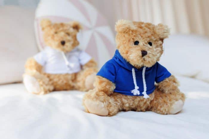 Ourson en peluche avec capuche