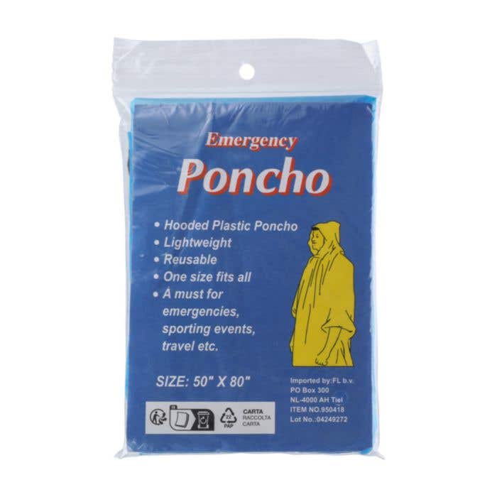 Poncho en vinyle avec capuchon