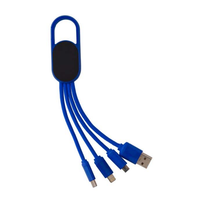 4-en-1 câble de charge avec logo lumineux