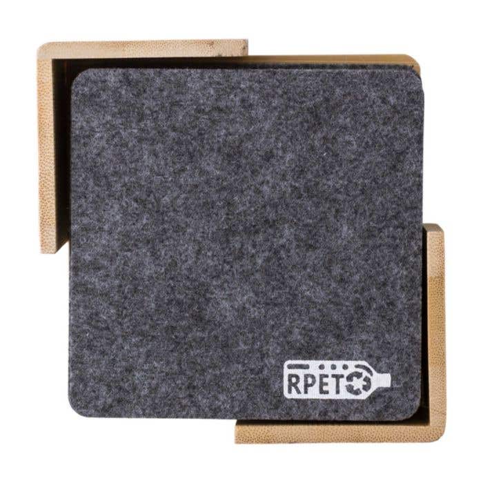 Ensemble de sous-verres en feutre rPET Lawrence
