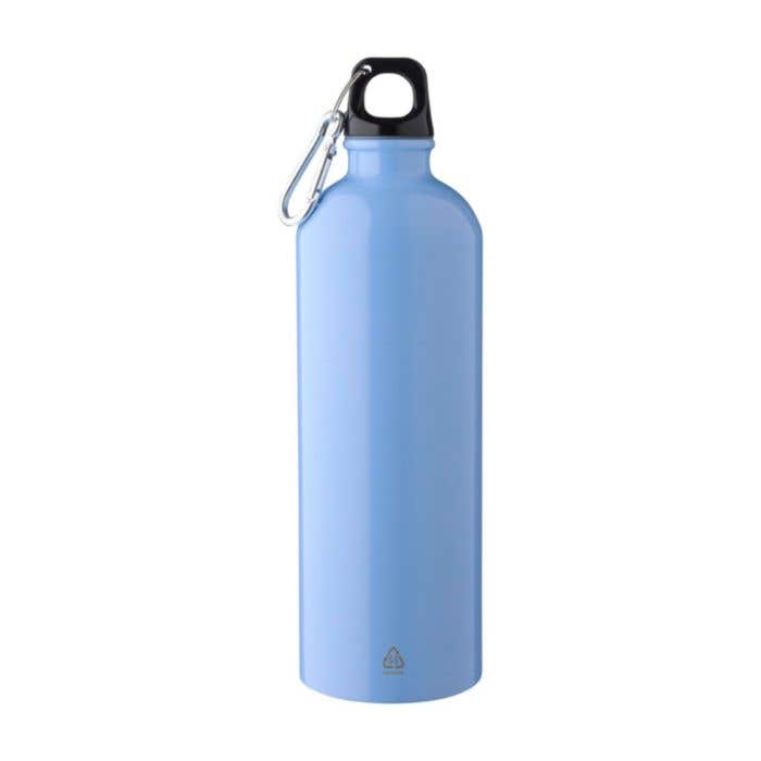Drinkfles Emeric | 750 ml | Gerecycleerd RVS | Enkelwandig | Karabijnhaak