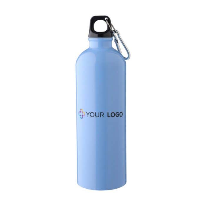 Drinkfles Emeric | 750 ml | Gerecycleerd RVS | Enkelwandig | Karabijnhaak