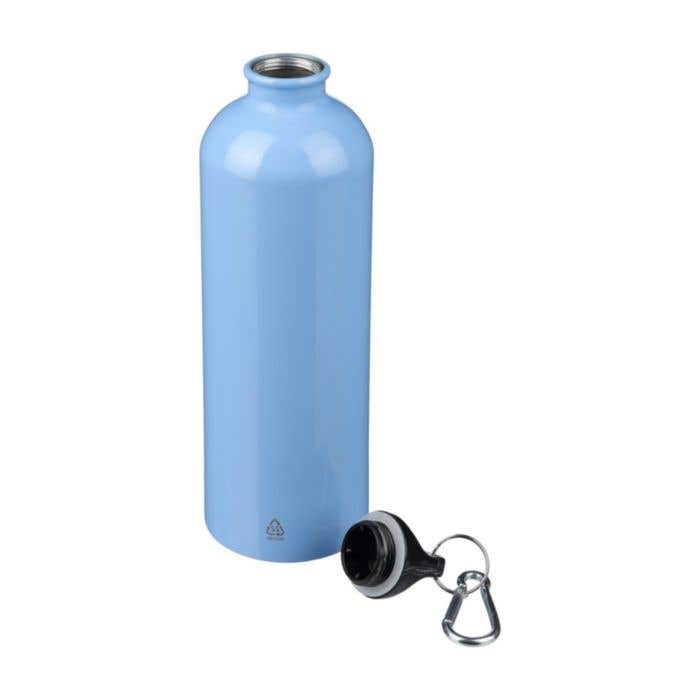 Drinkfles Emeric | 750 ml | Gerecycleerd RVS | Enkelwandig | Karabijnhaak