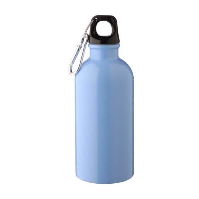 Drinkfles Sable | 400 ml | Gerecycleerd RVS | Enkelwandig | Karabijnhaak