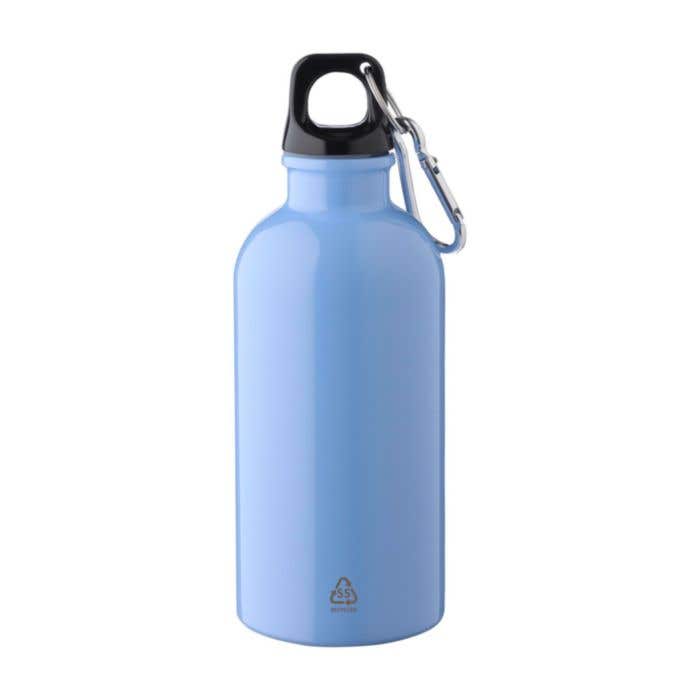 Drinkfles Sable | 400 ml | Gerecycleerd RVS | Enkelwandig | Karabijnhaak