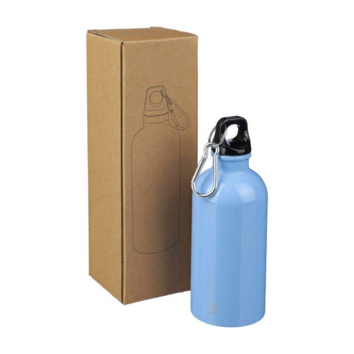 Drinkfles Sable | 400 ml | Gerecycleerd RVS | Enkelwandig | Karabijnhaak