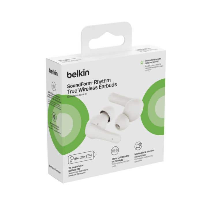 Belkin | Draadloze oortjes SoundForm Rhythm | 28 uur batterij | IPX5