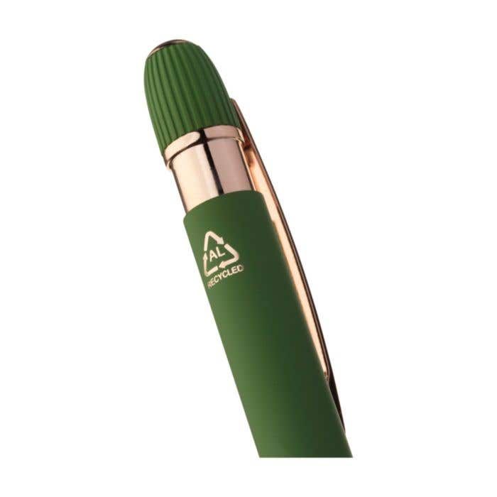 Recycled RCS Certified Rubberized Aluminum Ball Pen
