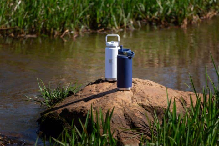 Thermosfles AnthronSquare | 900 ml | Gerecycleerd RVS | Met rietje