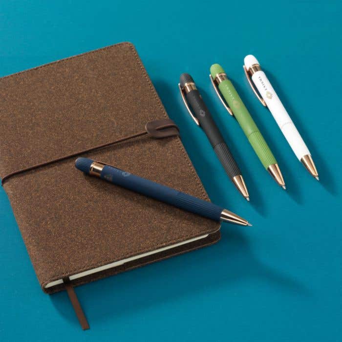 Recycled RCS Certified Rubberized Aluminum Ball Pen
