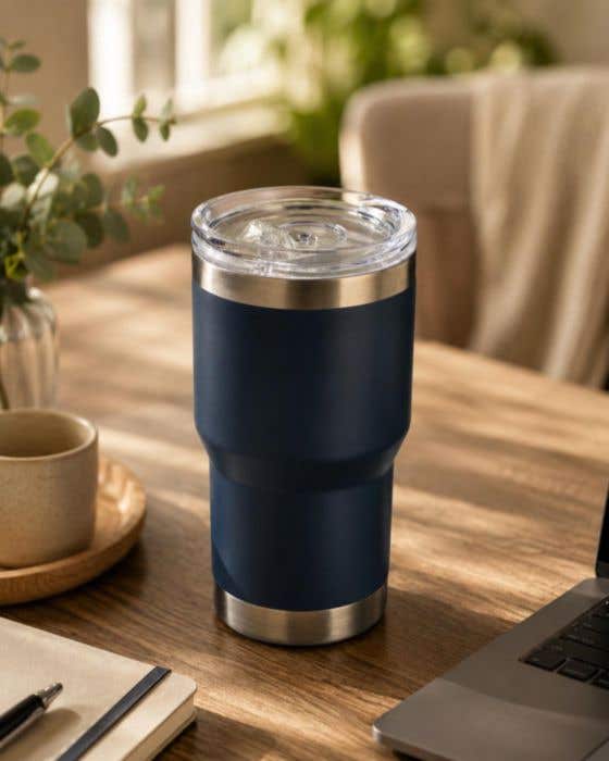 Mug nomade double paroi en acier inoxydable recyclé de 350 ml Ayen