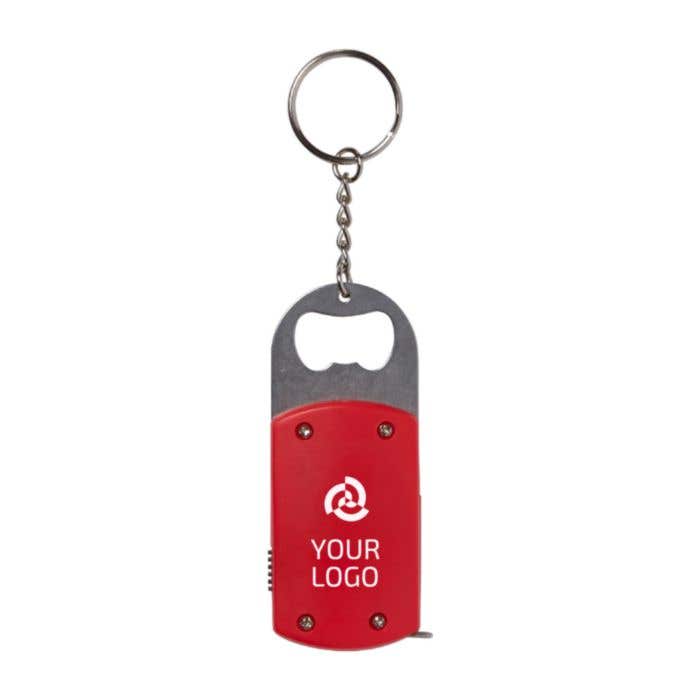 Sleutelhanger Karen | 3-in-1 | Ledlampje | Flesopener | Rolmaat