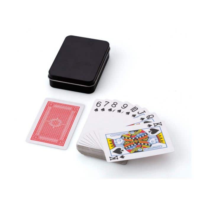 Jeu de cartes dans cassette en métal