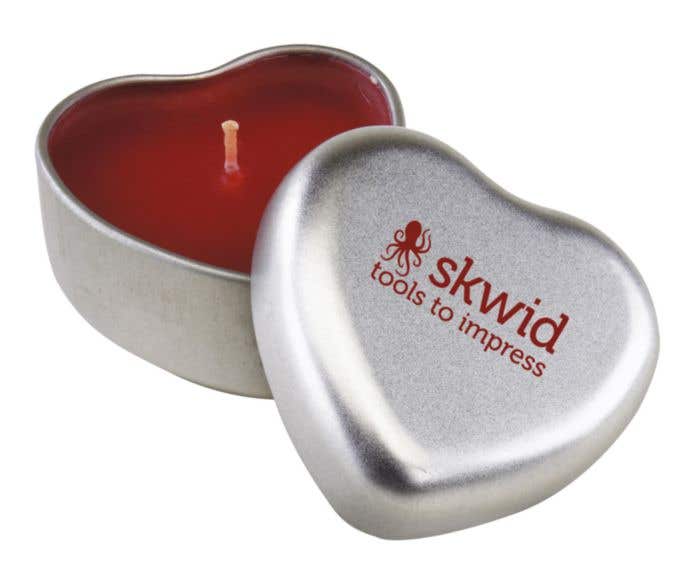 Bougie en forme de coeur