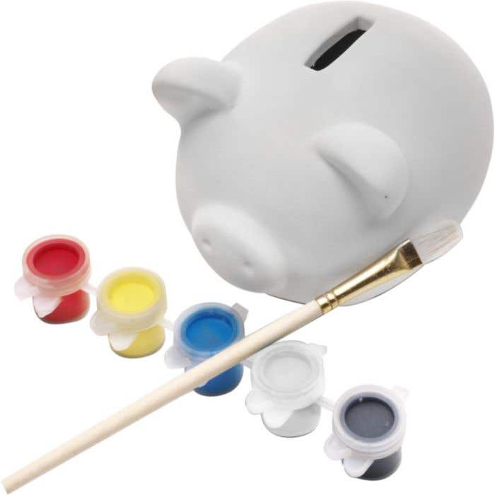 Cochon d'épargne Piggy avec peinture