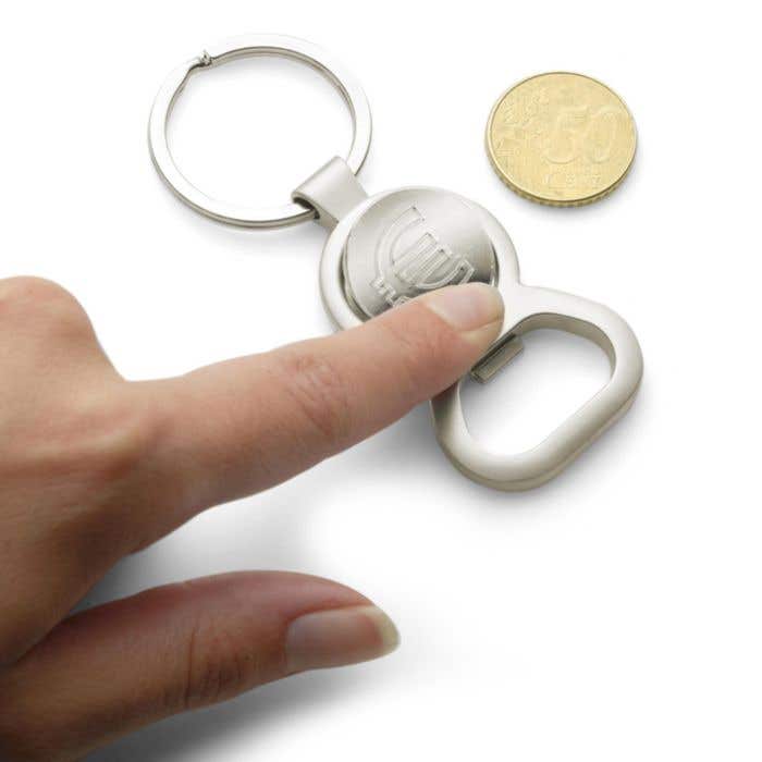 Porte-clés pièce de 0,50 € avec décapsuleur