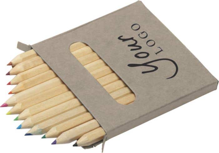 12 crayons de couleurs en bois naturel Original