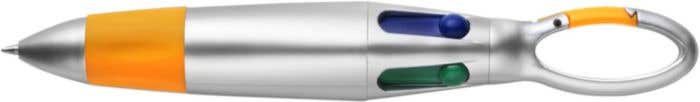 Stylo à&nbsp; bille 4-en-1 avec mousqueton