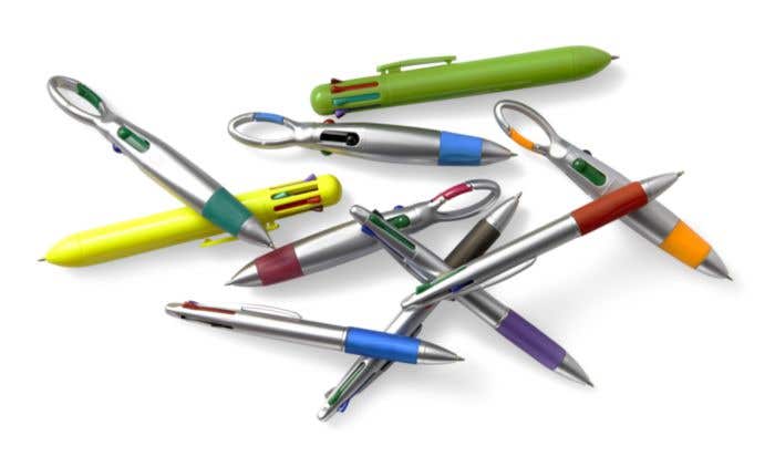 Stylo à&nbsp; bille 4-en-1 avec mousqueton