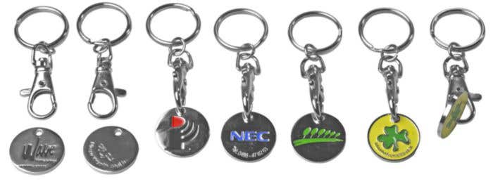 Porte-clés avec pièce de monnaie pour caddie