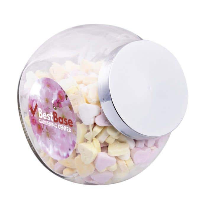 Pot en verre rempli de friandises