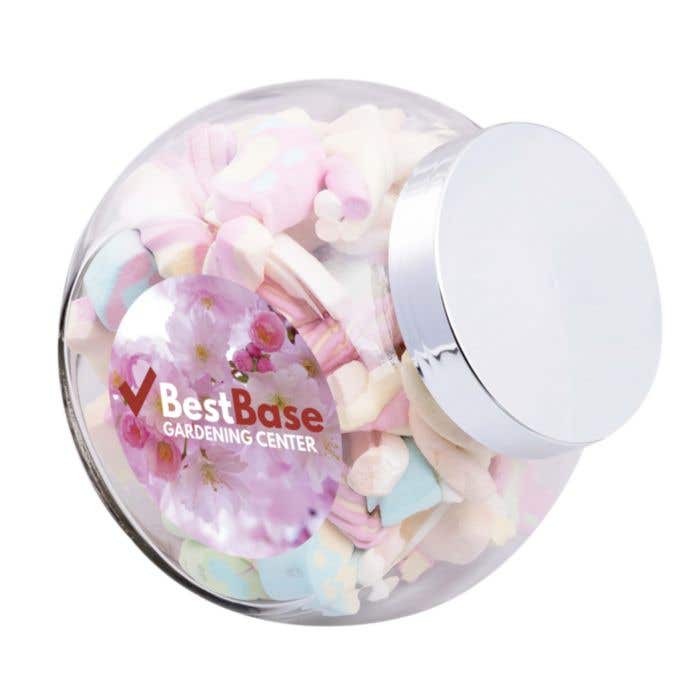 Pot en verre rempli de friandises