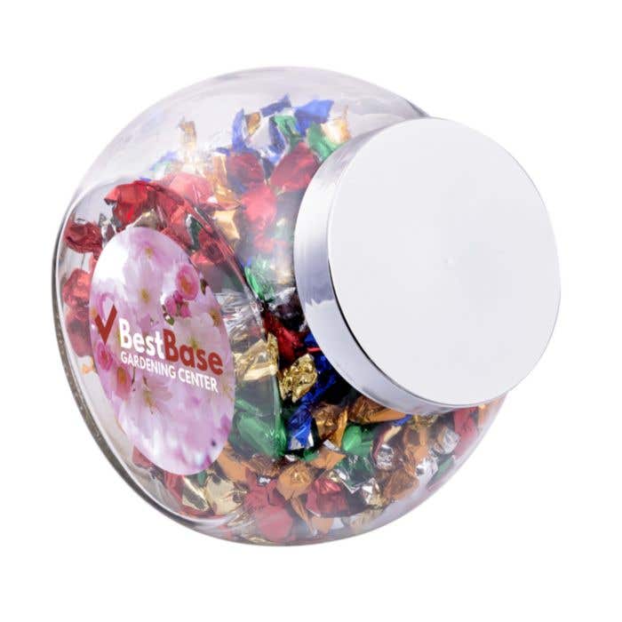 Pot en verre rempli de friandises