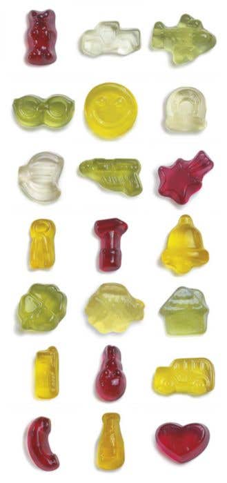 Gommes aux fruits dans un sachet