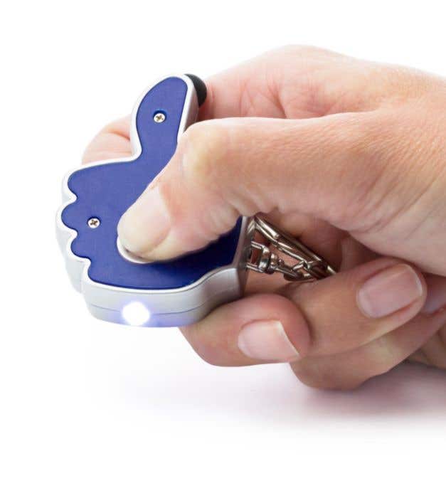 Sleutelhanger Duim met stylus en lampje